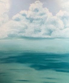 Wolken op zee